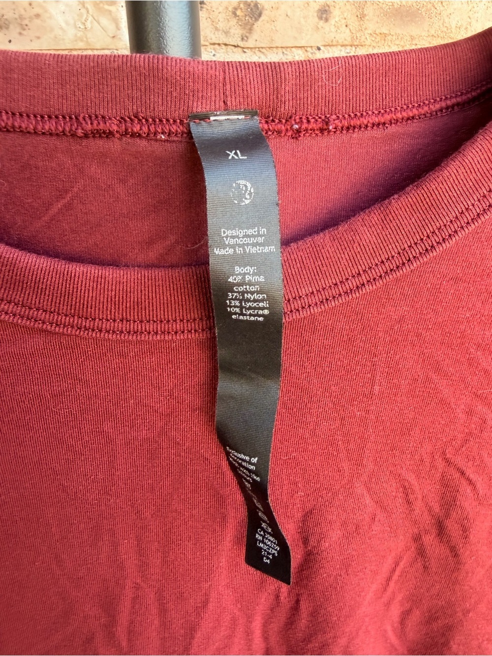lululemon athletica Everyday Cotton Blend Relaxed T-Shirt - Ruby Magic Size XL - Picture 4 of 9